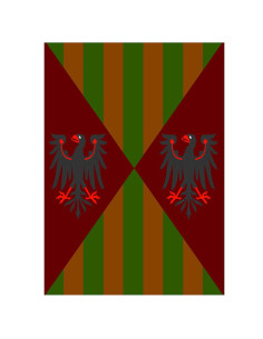Medieval banner eagles and bars, various sizes