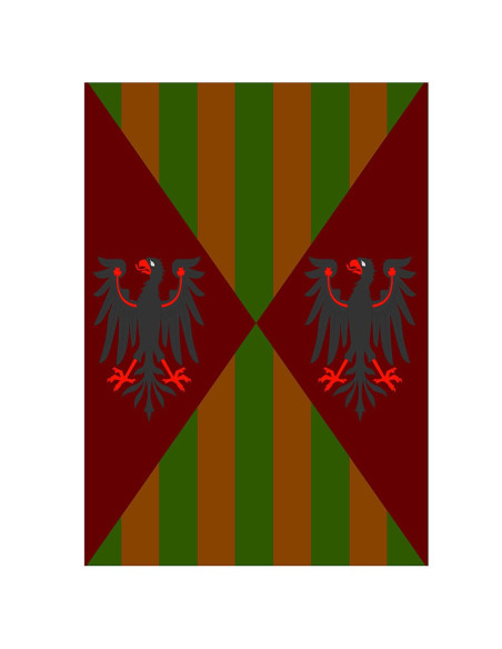 Medieval banner eagles and bars, various sizes