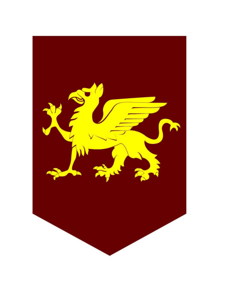 Medieval yellow dragon banner, various sizes