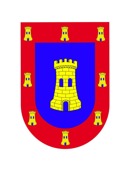 Medieval banner shield arms castles