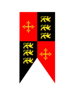 Medieval banner quartered Richard the Lionheart
