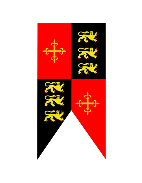 Medieval banner quartered Richard the Lionheart