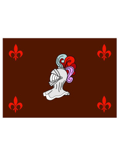 Medieval armor helmet flag (100x70 cms.)