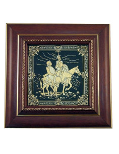 Quixote Damasquinado painting, 18 cms.