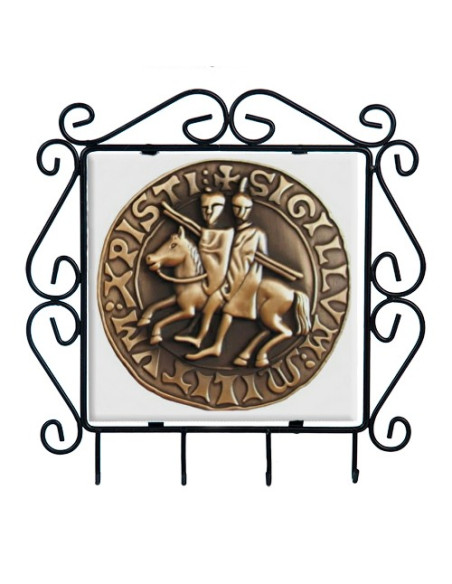 Forged Knights Templar key hanger
