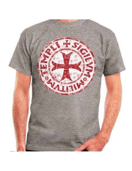 Gray Cross-Legend Templar T-shirt, short sleeve