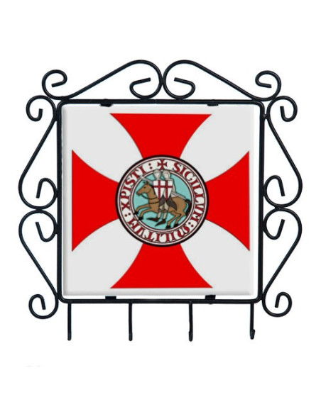 Forged Templar Cross key hanger