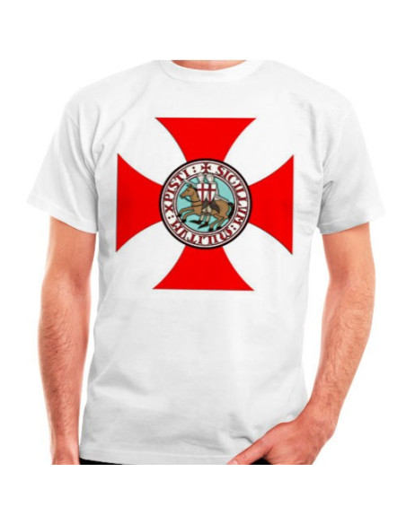 Templar Cross T-shirt with Knights Templar