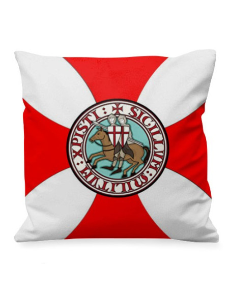 Medieval cushion Cross Paté and Shield of the Templars