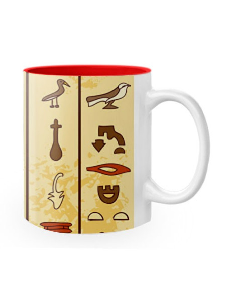 Ceramic mug with Egyptian hieroglyphs Ceramic mug with Egyptian hieroglyphs
