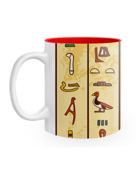 Ceramic mug with Egyptian hieroglyphs Ceramic mug with Egyptian hieroglyphs
