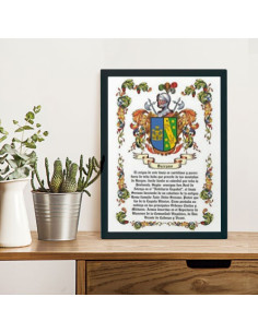Heraldic shield picture 1 surname (32.5x42.5 cms.) 2