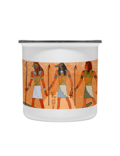 Vintage Egyptian enameled brass cup 2