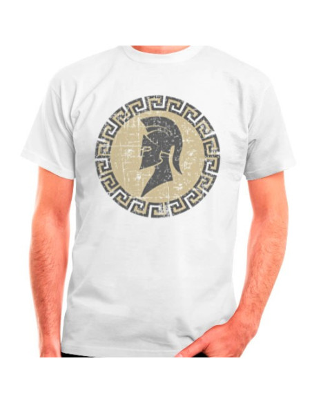 White Spartan T-shirt, short sleeve