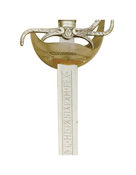 Carlos III Golden sword with engravings