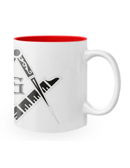 Ceramic Mug Masonic Symbols