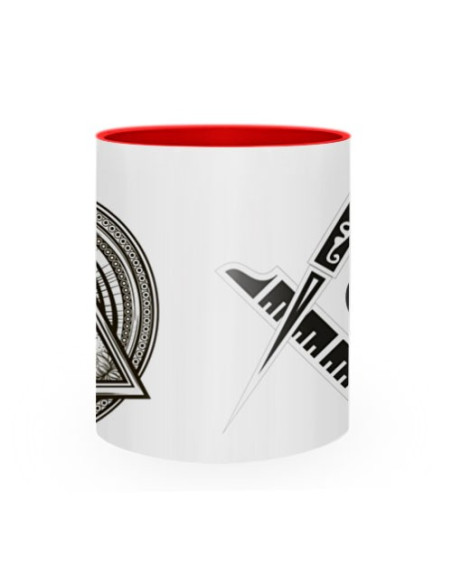 Ceramic Mug Masonic Symbols