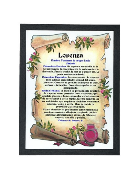 Personalized Picture with your Name (32.5x42.5 cms.)