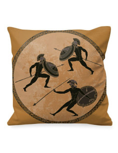 Fighting Greek Warriors Throw Pillow