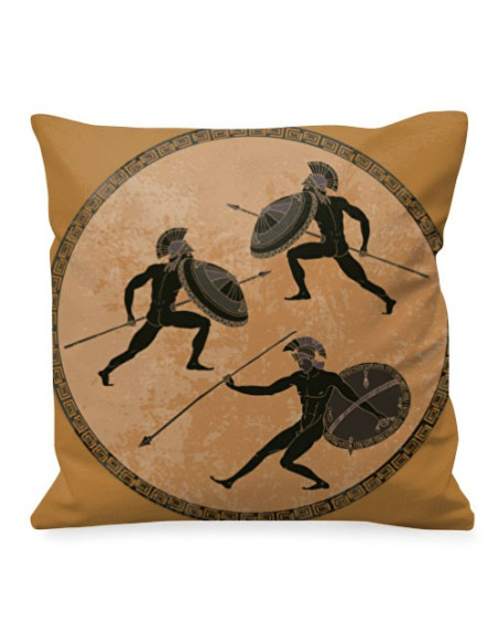 Fighting Greek Warriors Throw Pillow Fighting Greek Warriors Throw Pillow