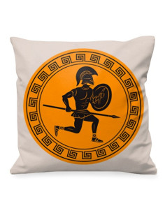 Greek Warriors with Spear Cushion