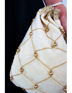 Snood bag Cream woman noble medieval 2