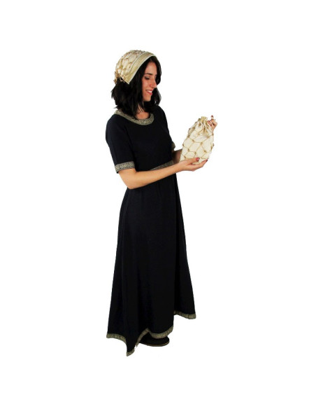 Snood bag Cream woman noble medieval