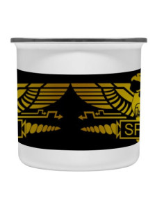 Vintage enameled brass cup Roman Legion SPQR 2