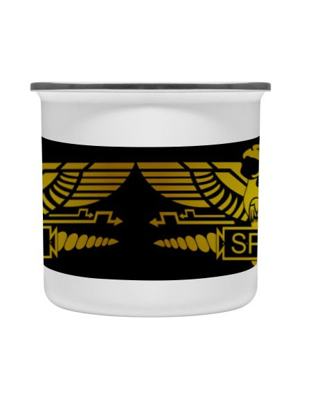 Vintage enameled brass cup Roman Legion SPQR