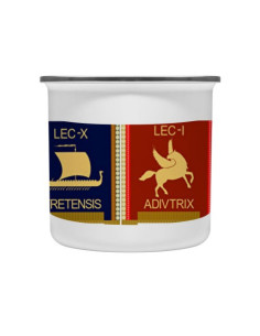 Vintage enameled brass mug 4 Roman Legions 2