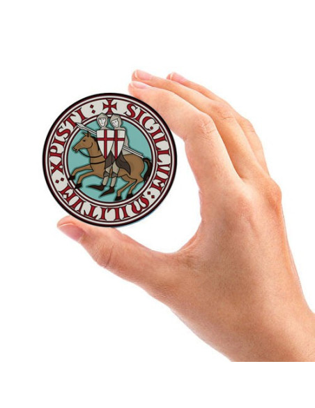 Round Magnet Knights Templar (7.4 x 7.4 cms.)