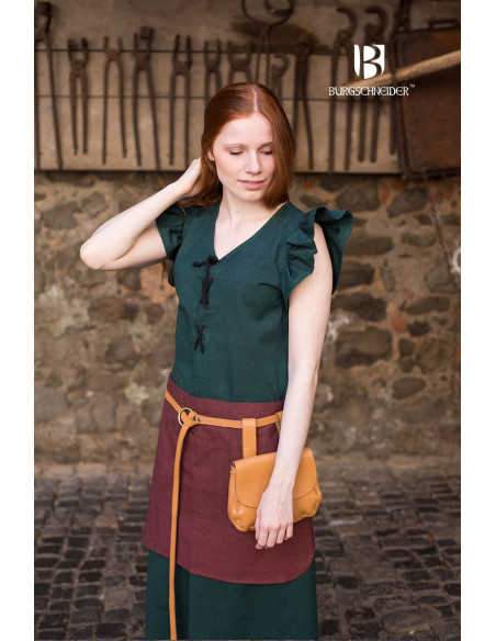 Medieval Dress Woman Agga Green Medieval Dress Woman Agga Green