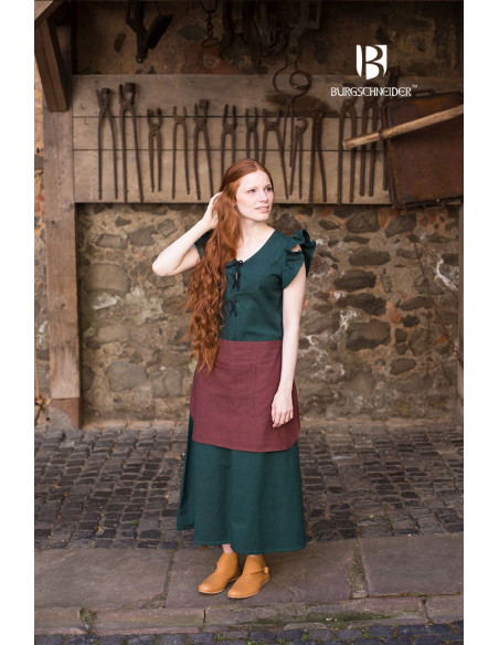 Medieval Dress Woman Agga Green Medieval Dress Woman Agga Green