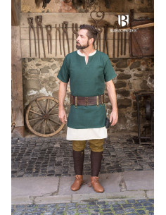 Medieval tunic Aegir green short sleeves