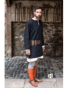 Medieval tunic Erik black long sleeve 2