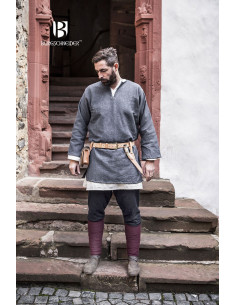 Medieval tunic Erik gray long sleeve 2