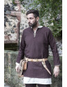 Medieval tunic Erik brown long sleeve