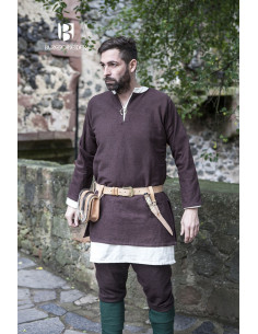 Medieval tunic Erik brown long sleeve 2