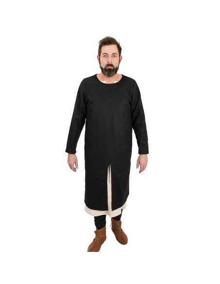 Medieval Everard tunic black long sleeve
