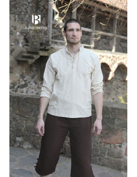 Medieval shirt Tristan ties, cream Medieval shirt Tristan ties, cream