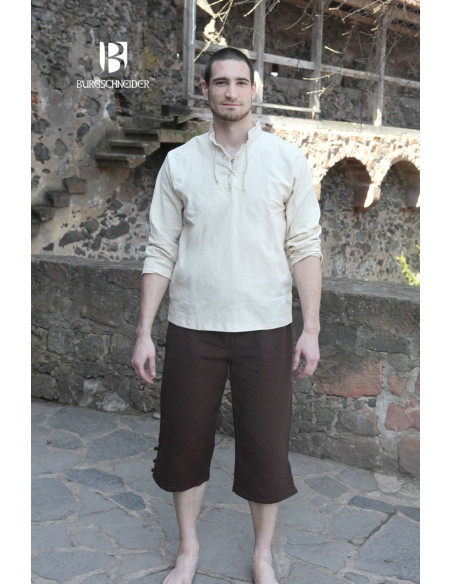 Medieval shirt Tristan ties, cream Medieval shirt Tristan ties, cream