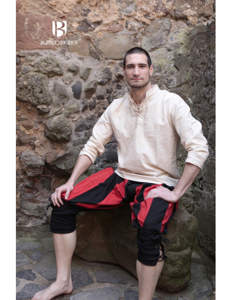 Medieval shirt Tristan ties, cream Medieval shirt Tristan ties, cream