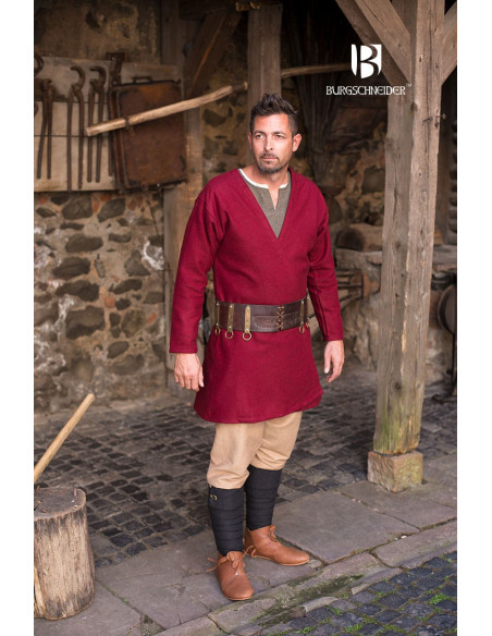 Medieval Tunic Loki red long sleeve