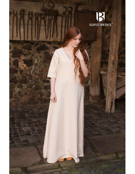 Medieval Tunic Cream Short Sleeve