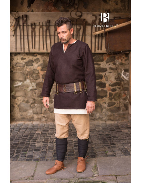 Medieval tunic Lodin, brown
