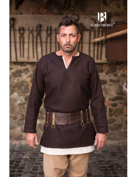 Medieval tunic Lodin, brown