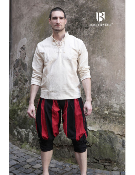 Capri pants Maximilian, red-black