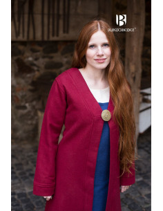 Red Medieval Aslaug Brial in Wool