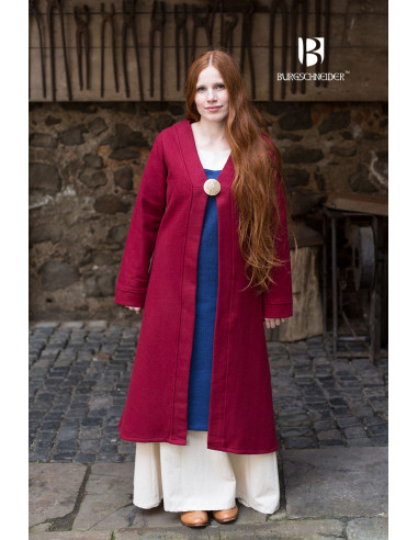 Red Medieval Aslaug Brial in Wool