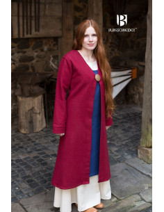 Red Medieval Aslaug Brial in Wool